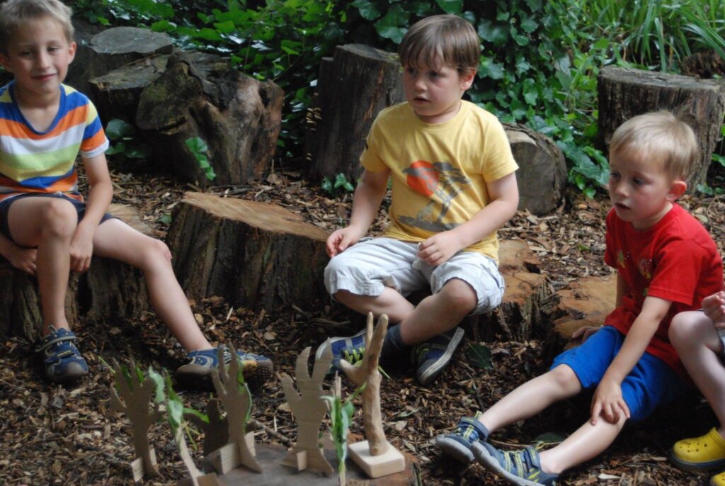 audience with miniature forest